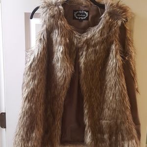 Faux fur vest